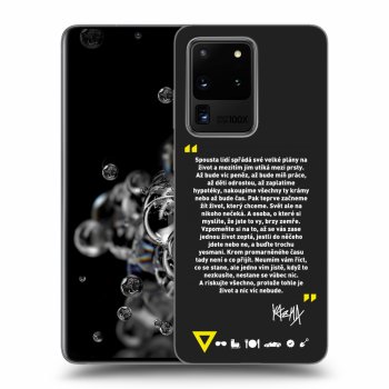 Picasee silikonový černý obal pro Samsung Galaxy S20 Ultra 5G G988F - Kazma - BUĎTE TROCHU YESMANI