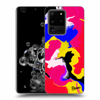 Picasee silikonový černý obal pro Samsung Galaxy S20 Ultra 5G G988F - Watercolor