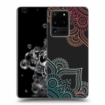 Picasee silikonový černý obal pro Samsung Galaxy S20 Ultra 5G G988F - Flowers pattern
