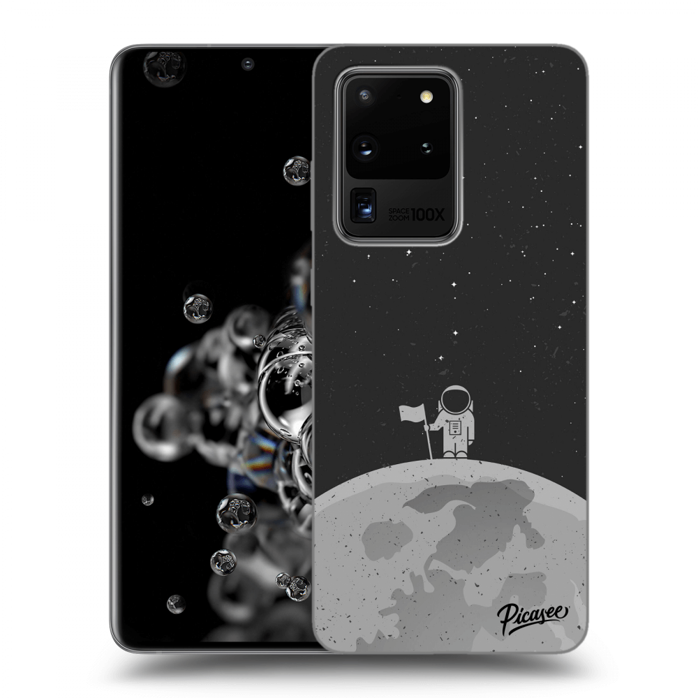 Picasee silikonový černý obal pro Samsung Galaxy S20 Ultra 5G G988F - Astronaut