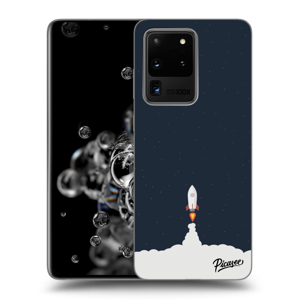 Picasee silikonový černý obal pro Samsung Galaxy S20 Ultra 5G G988F - Astronaut 2