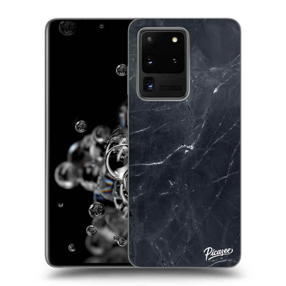 Picasee silikonový černý obal pro Samsung Galaxy S20 Ultra 5G G988F - Black marble