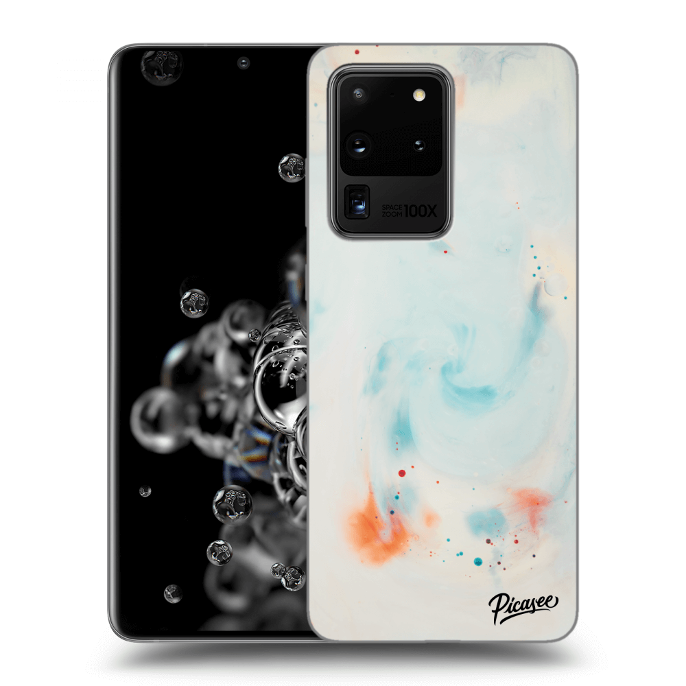 Picasee silikonový průhledný obal pro Samsung Galaxy S20 Ultra 5G G988F - Splash