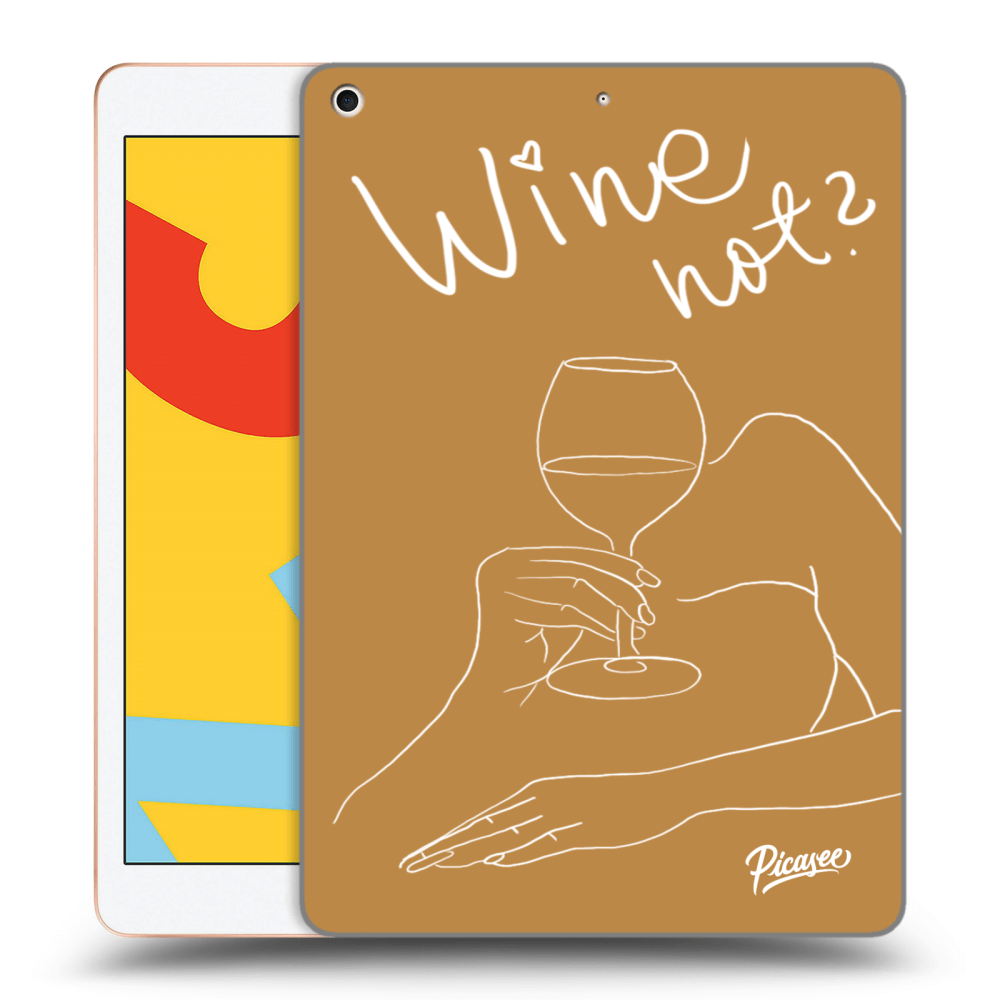 Picasee silikonový průhledný obal pro Apple iPad 10.2" 2019 (7. gen) - Wine not