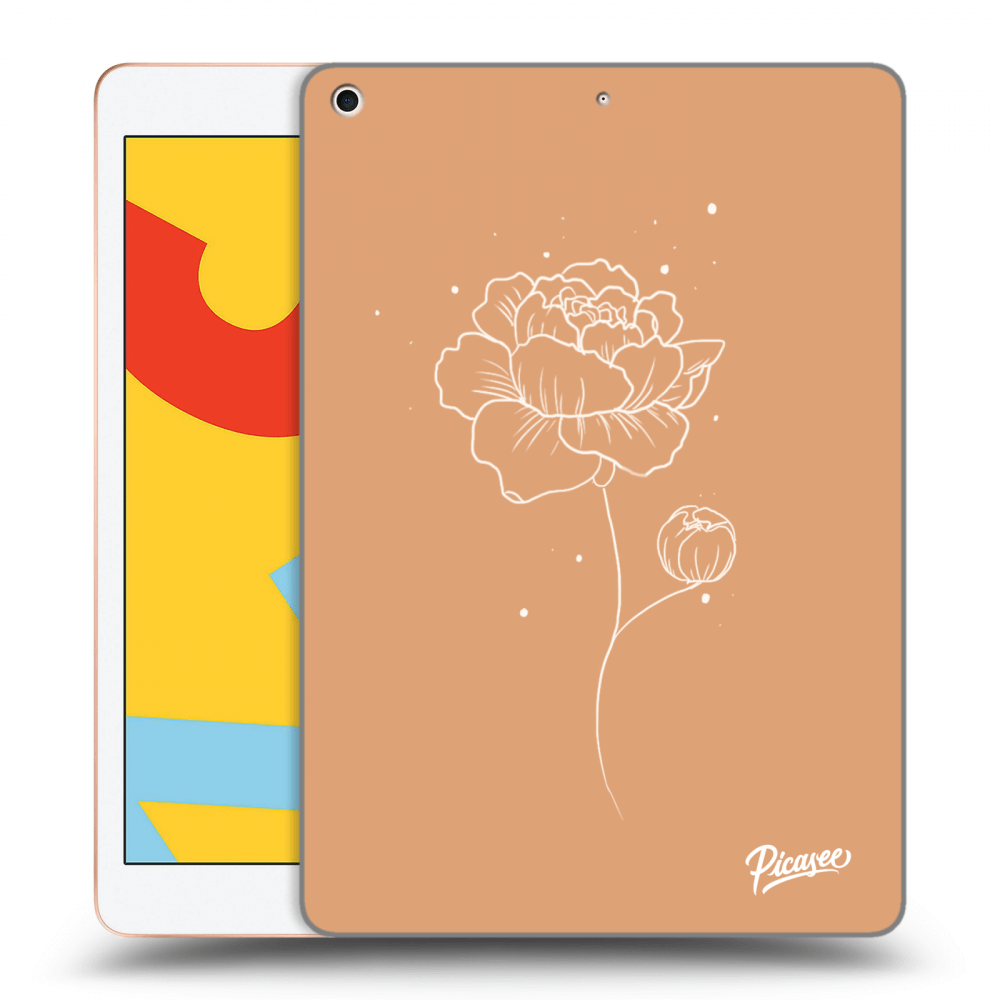 Picasee silikonový průhledný obal pro Apple iPad 10.2" 2019 (7. gen) - Peonies