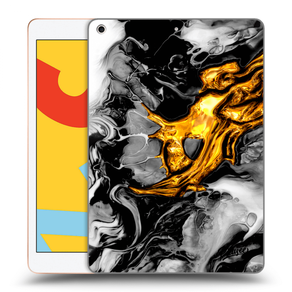 Picasee silikonový černý obal pro Apple iPad 10.2" 2019 (7. gen) - Black Gold 2