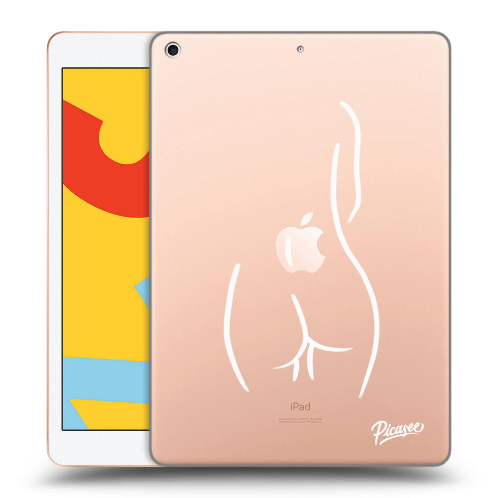 Picasee silikonový průhledný obal pro Apple iPad 10.2" 2019 (7. gen) - Svlečená Bílá