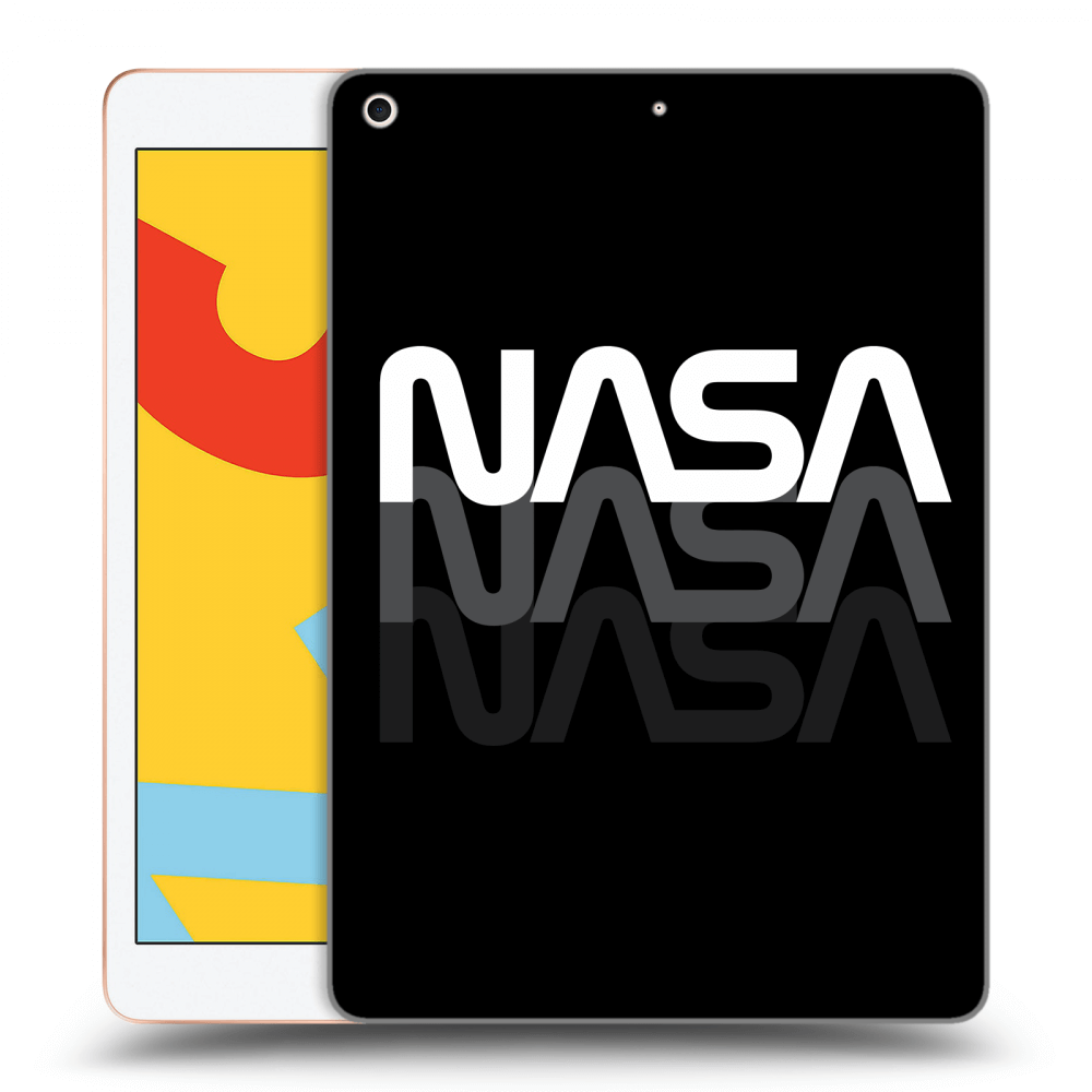 Picasee silikonový černý obal pro Apple iPad 10.2" 2019 (7. gen) - NASA Triple