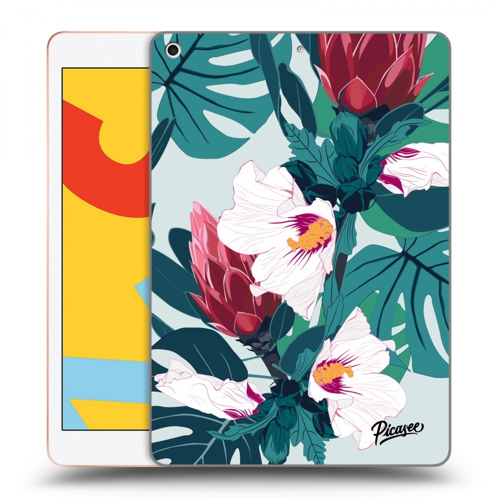 Picasee silikonový průhledný obal pro Apple iPad 10.2" 2019 (7. gen) - Rhododendron