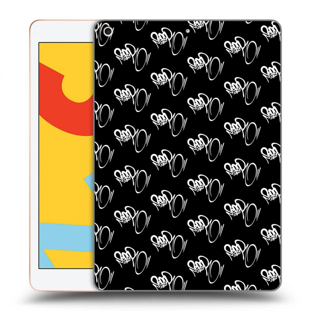 Picasee silikonový černý obal pro Apple iPad 10.2" 2019 (7. gen) - Separ - White On Black