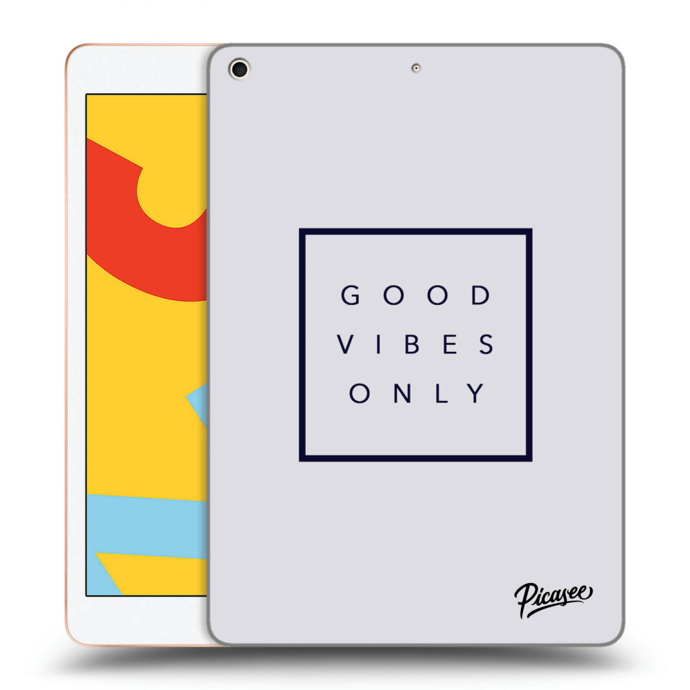 Picasee silikonový černý obal pro Apple iPad 10.2" 2019 (7. gen) - Good vibes only