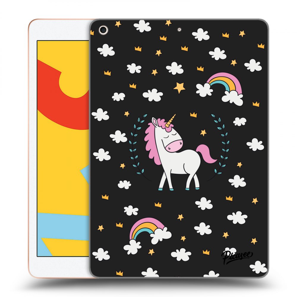 Picasee silikonový černý obal pro Apple iPad 10.2" 2019 (7. gen) - Unicorn star heaven