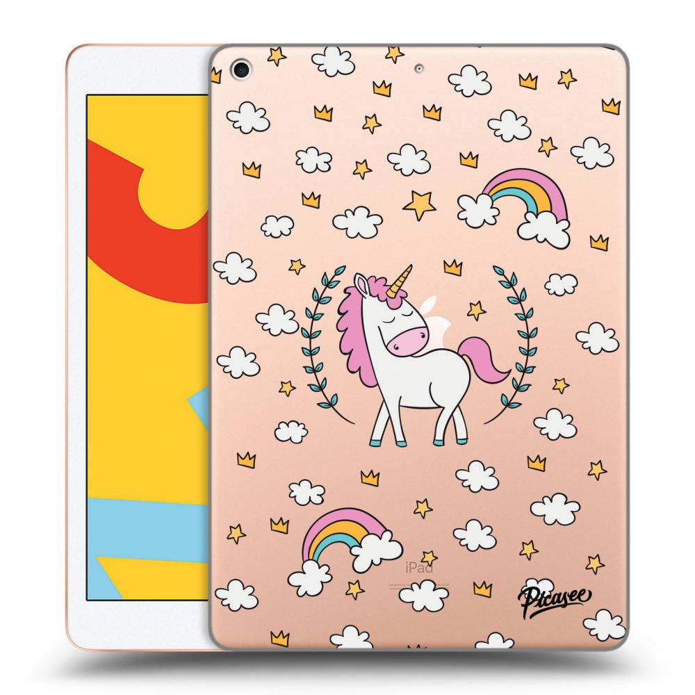 Picasee silikonový průhledný obal pro Apple iPad 10.2" 2019 (7. gen) - Unicorn star heaven