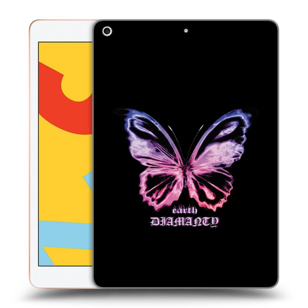 Picasee silikonový průhledný obal pro Apple iPad 10.2" 2019 (7. gen) - Diamanty Purple