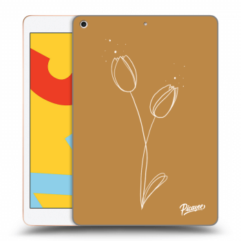 Picasee silikonový průhledný obal pro Apple iPad 10.2" 2019 (7. gen) - Tulips