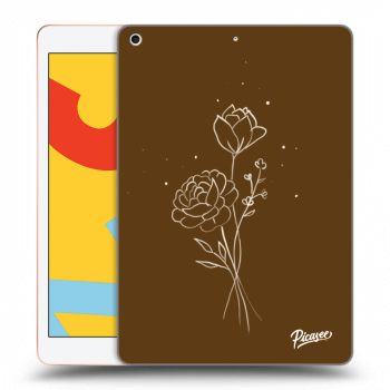 Obal pro Apple iPad 10.2" 2019 (7. gen) - Brown flowers