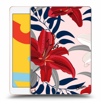 Picasee silikonový průhledný obal pro Apple iPad 10.2" 2019 (7. gen) - Red Lily