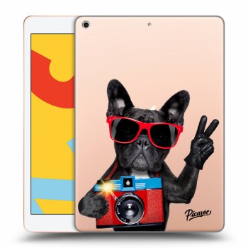 Picasee silikonový průhledný obal pro Apple iPad 10.2" 2019 (7. gen) - French Bulldog