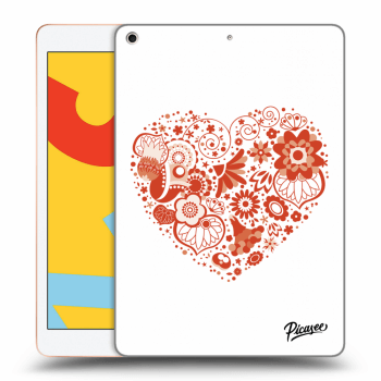 Picasee silikonový průhledný obal pro Apple iPad 10.2" 2019 (7. gen) - Big heart