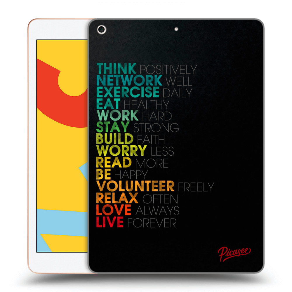 Picasee silikonový průhledný obal pro Apple iPad 10.2" 2019 (7. gen) - Motto life