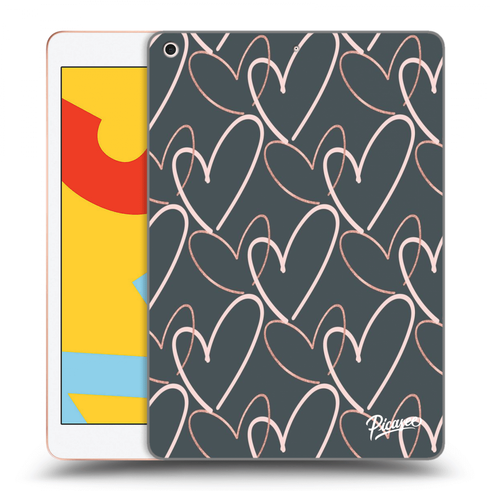 Picasee silikonový průhledný obal pro Apple iPad 10.2" 2019 (7. gen) - Lots of love