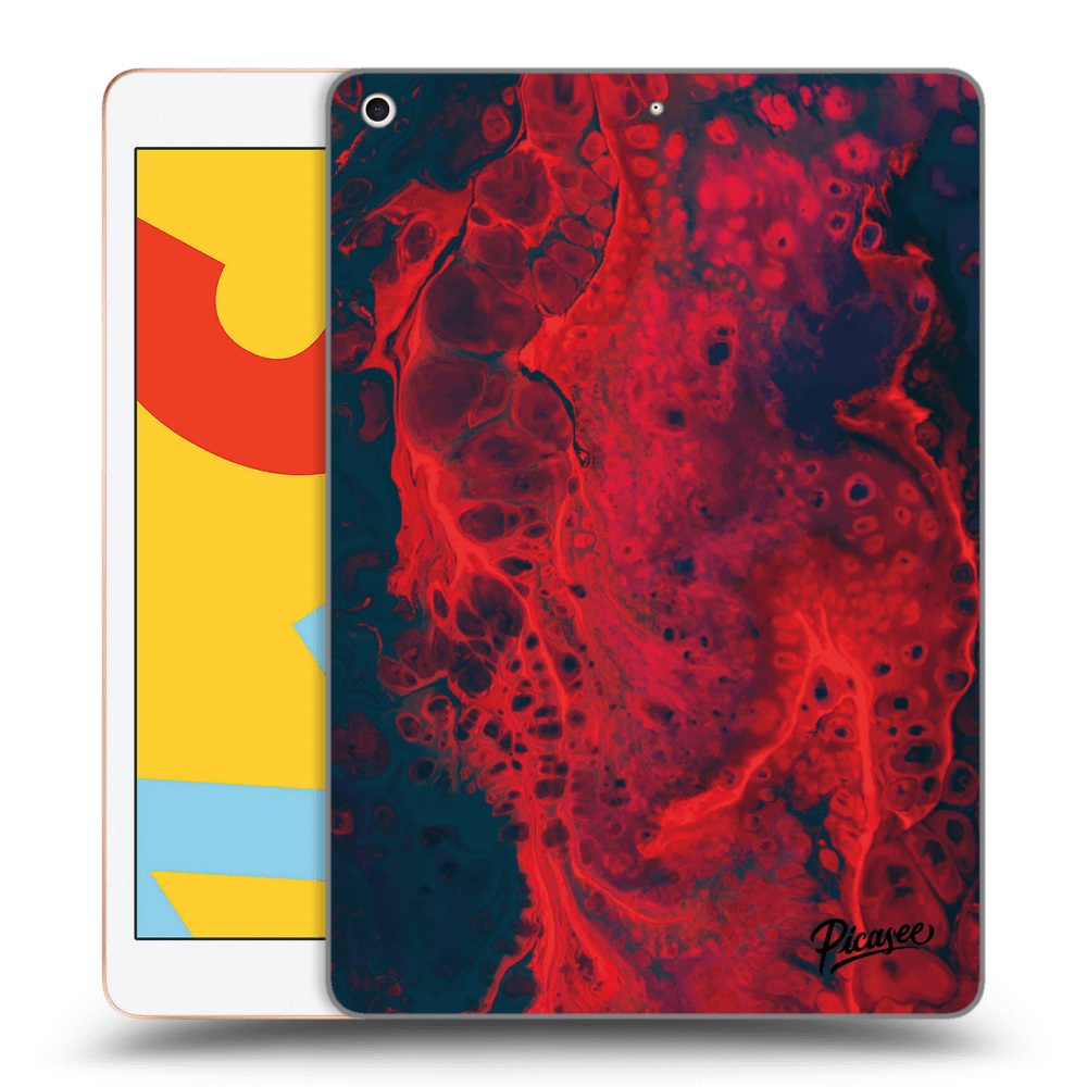 Picasee silikonový průhledný obal pro Apple iPad 10.2" 2019 (7. gen) - Organic red