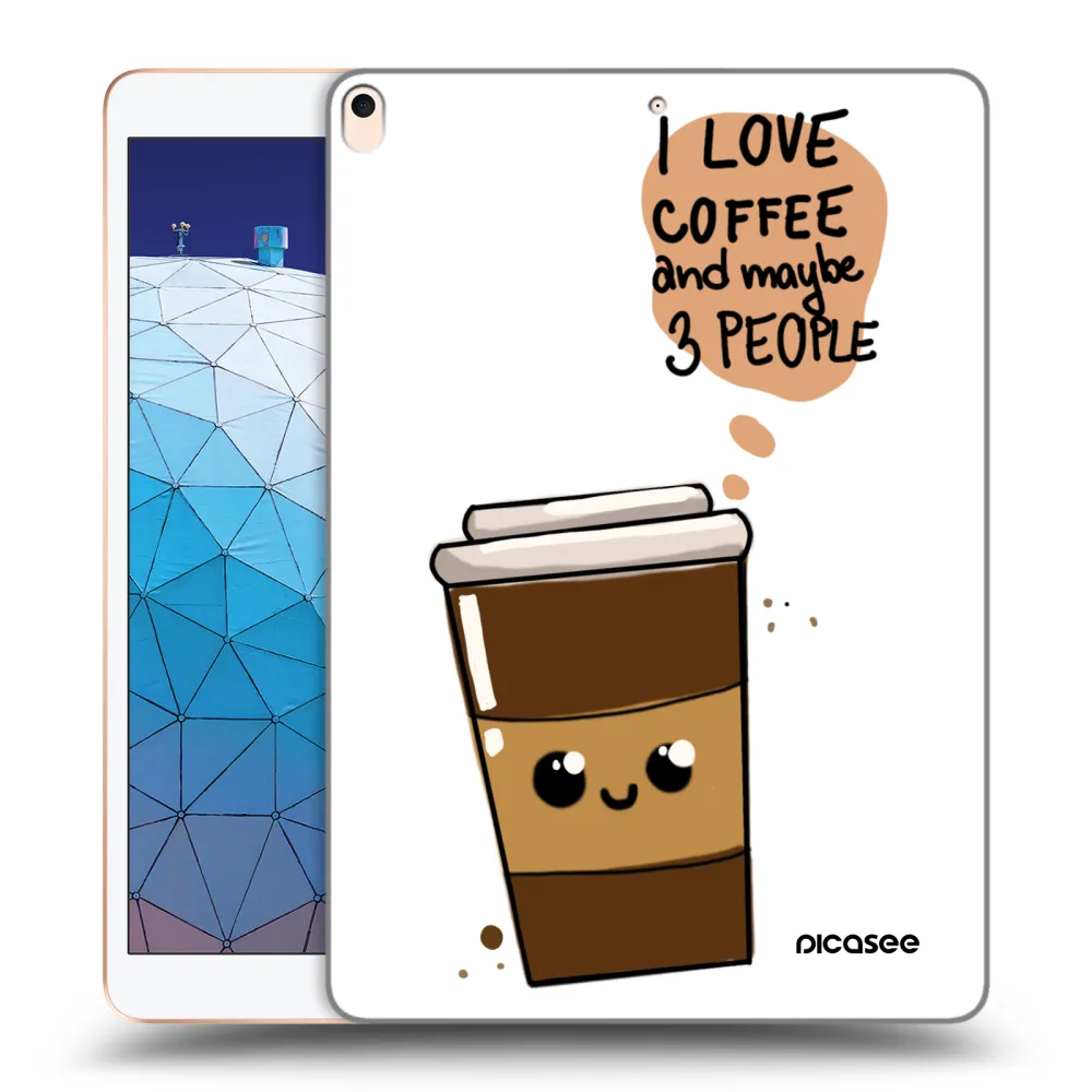 Picasee silikonový průhledný obal pro Apple iPad Air 10.5" 2019 (3.gen) - Cute coffee