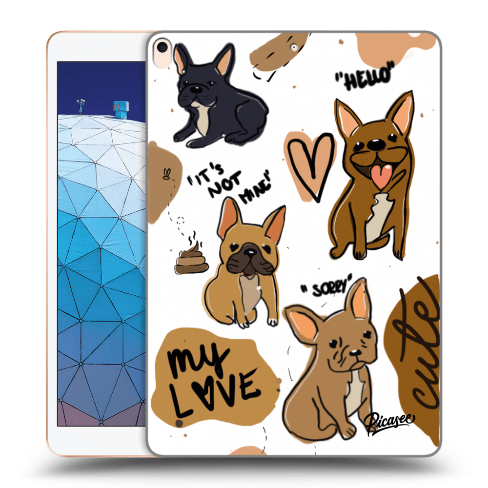 Picasee silikonový průhledný obal pro Apple iPad Air 10.5" 2019 (3.gen) - Frenchies