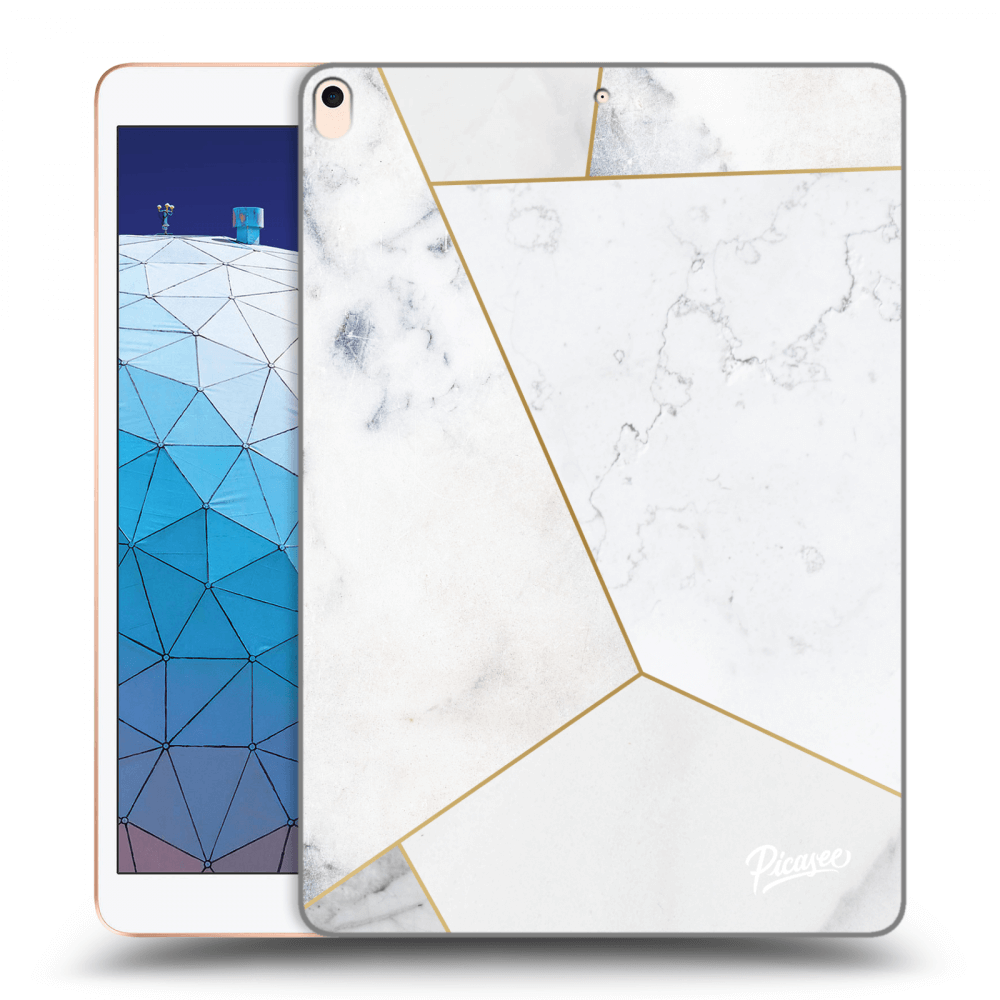 Picasee silikonový průhledný obal pro Apple iPad Air 10.5" 2019 (3.gen) - White tile