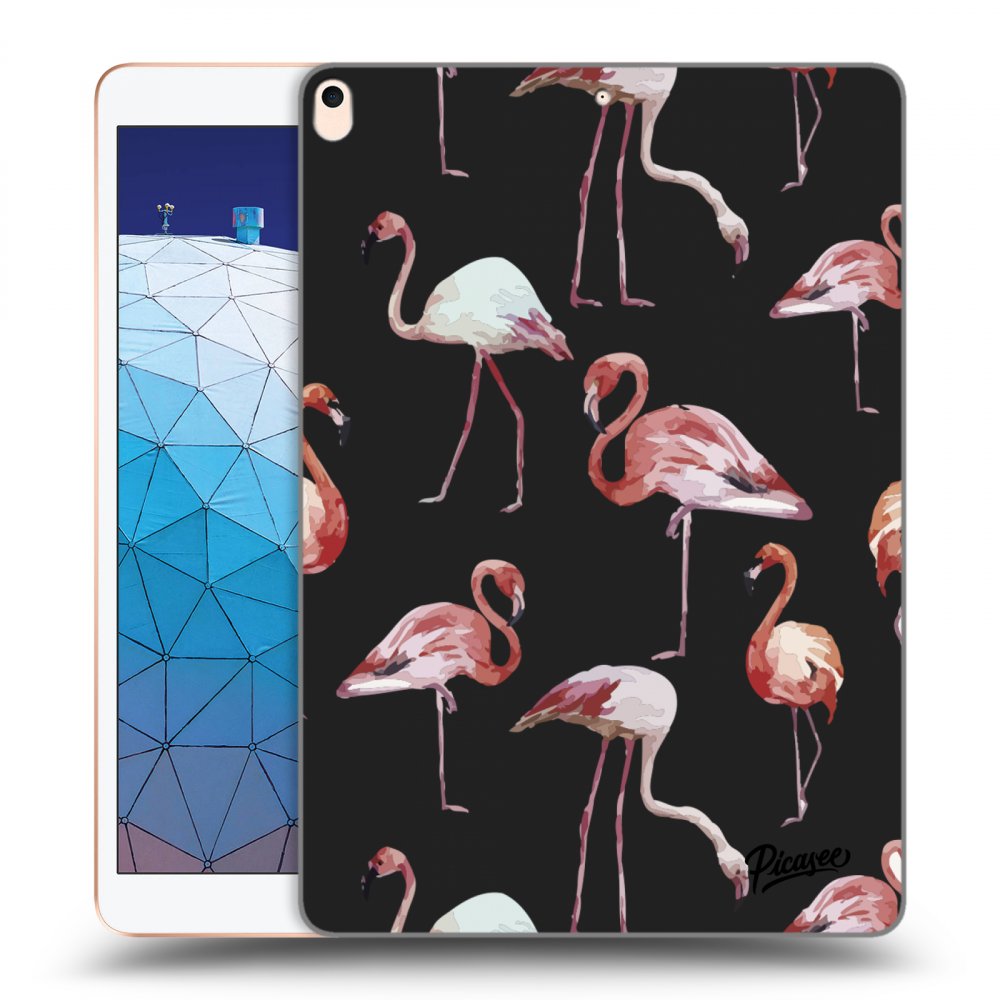 Picasee silikonový černý obal pro Apple iPad Air 10.5" 2019 (3.gen) - Flamingos