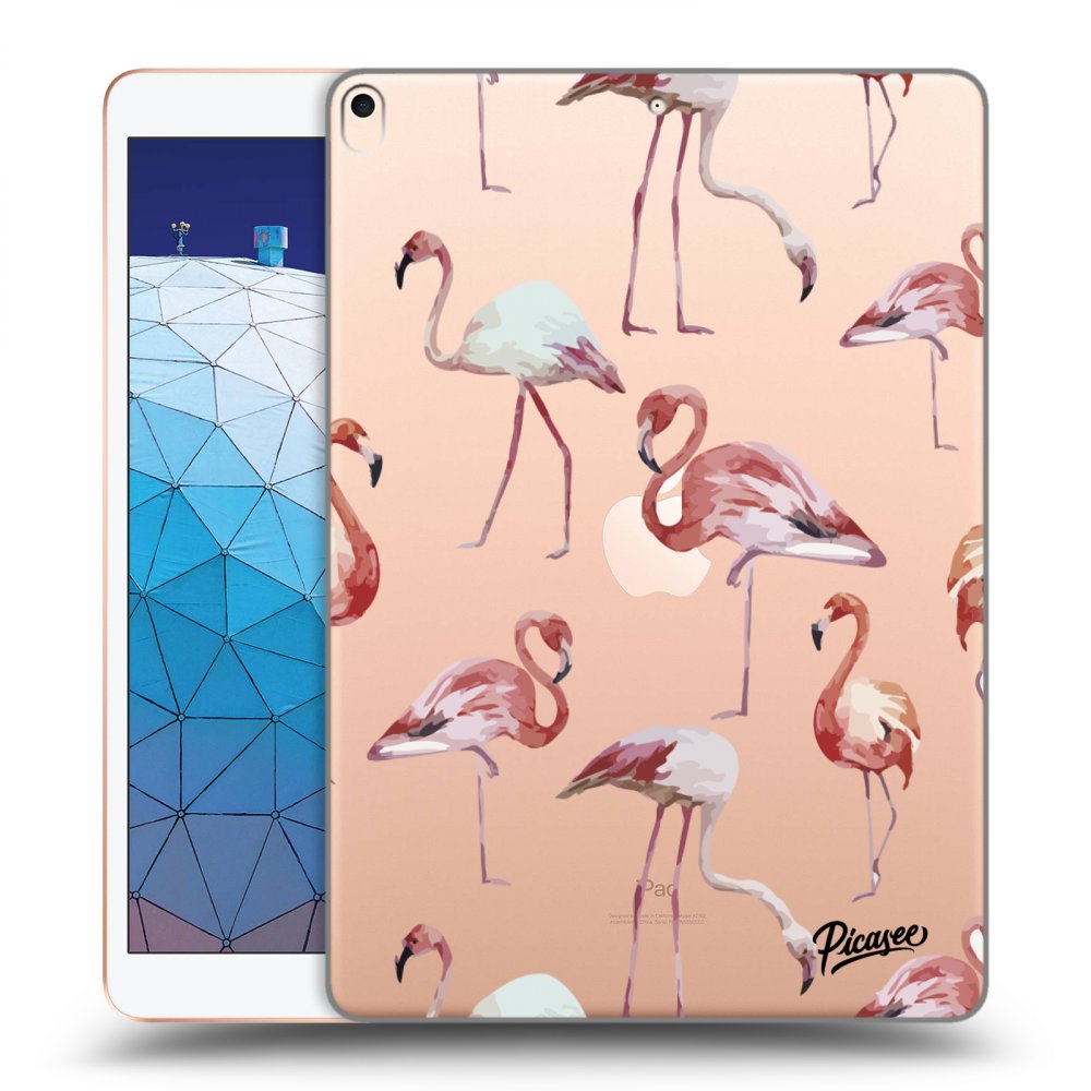 Picasee silikonový průhledný obal pro Apple iPad Air 10.5" 2019 (3.gen) - Flamingos