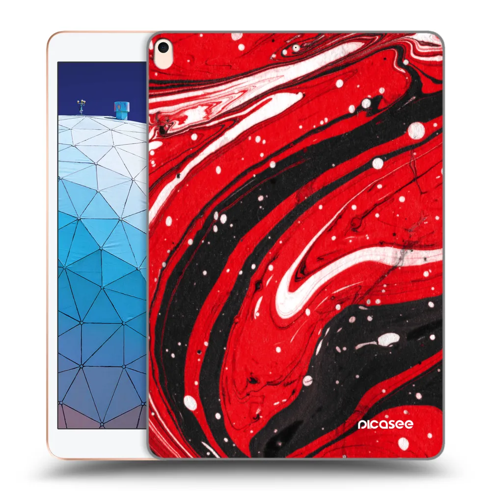 Picasee silikonový průhledný obal pro Apple iPad Air 10.5" 2019 (3.gen) - Red black