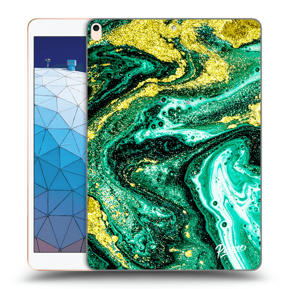 Picasee silikonový průhledný obal pro Apple iPad Air 10.5" 2019 (3.gen) - Green Gold