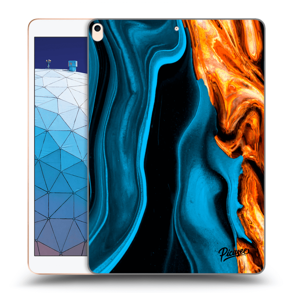 Picasee silikonový černý obal pro Apple iPad Air 10.5" 2019 (3.gen) - Gold blue