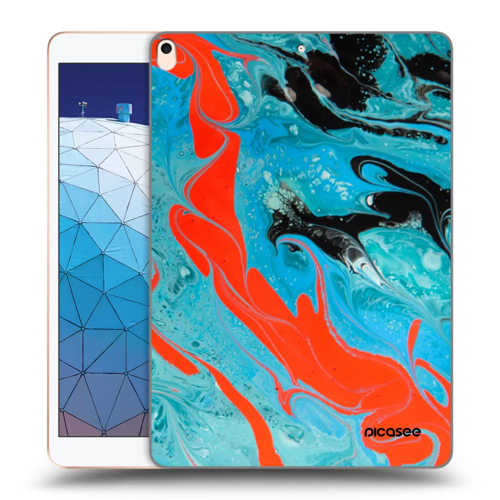 Picasee silikonový průhledný obal pro Apple iPad Air 10.5" 2019 (3.gen) - Blue Magma