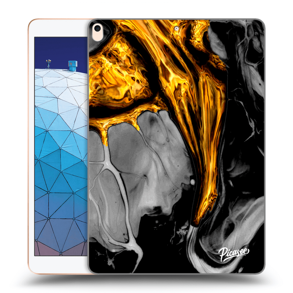 Picasee silikonový průhledný obal pro Apple iPad Air 10.5" 2019 (3.gen) - Black Gold