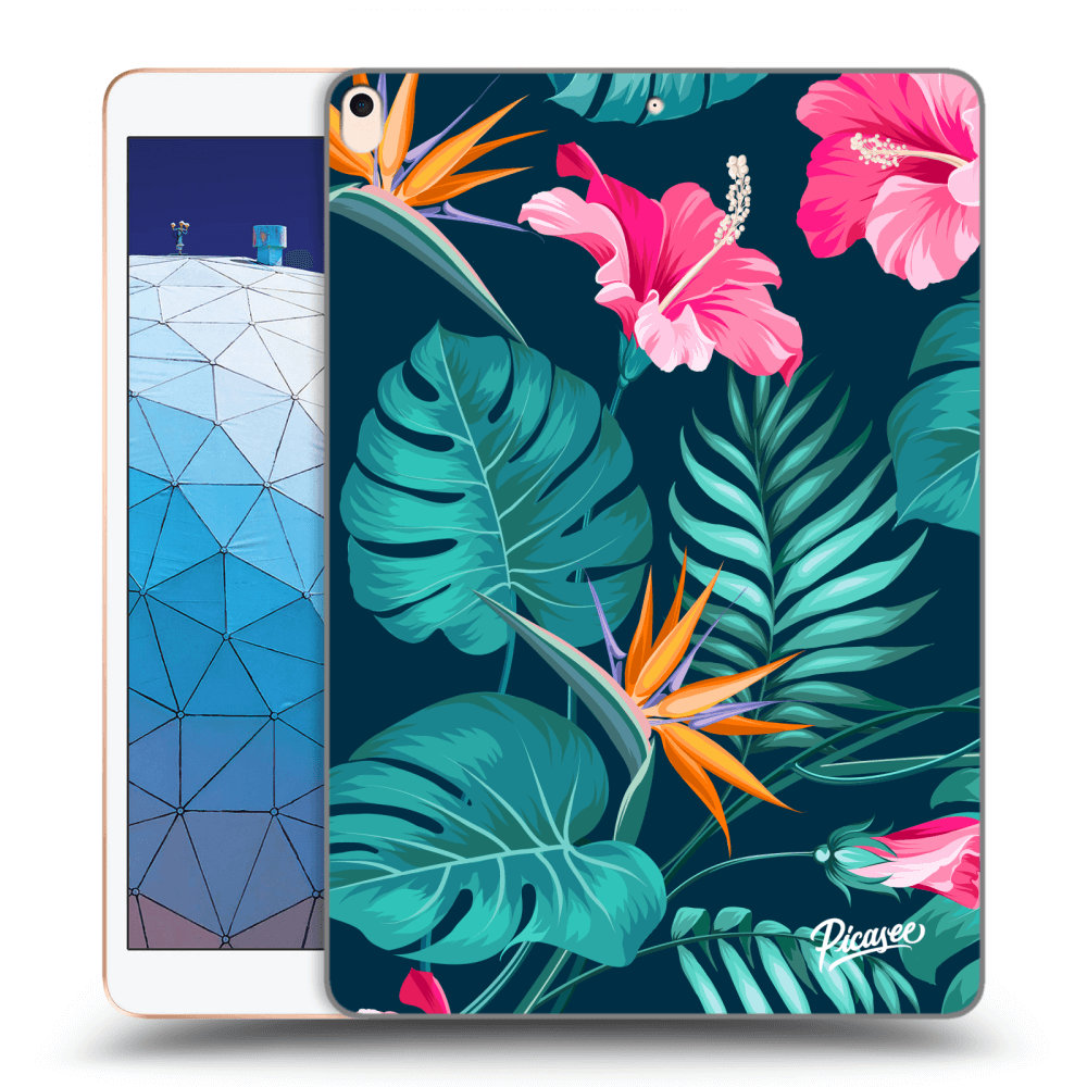 Picasee silikonový černý obal pro Apple iPad Air 10.5" 2019 (3.gen) - Pink Monstera