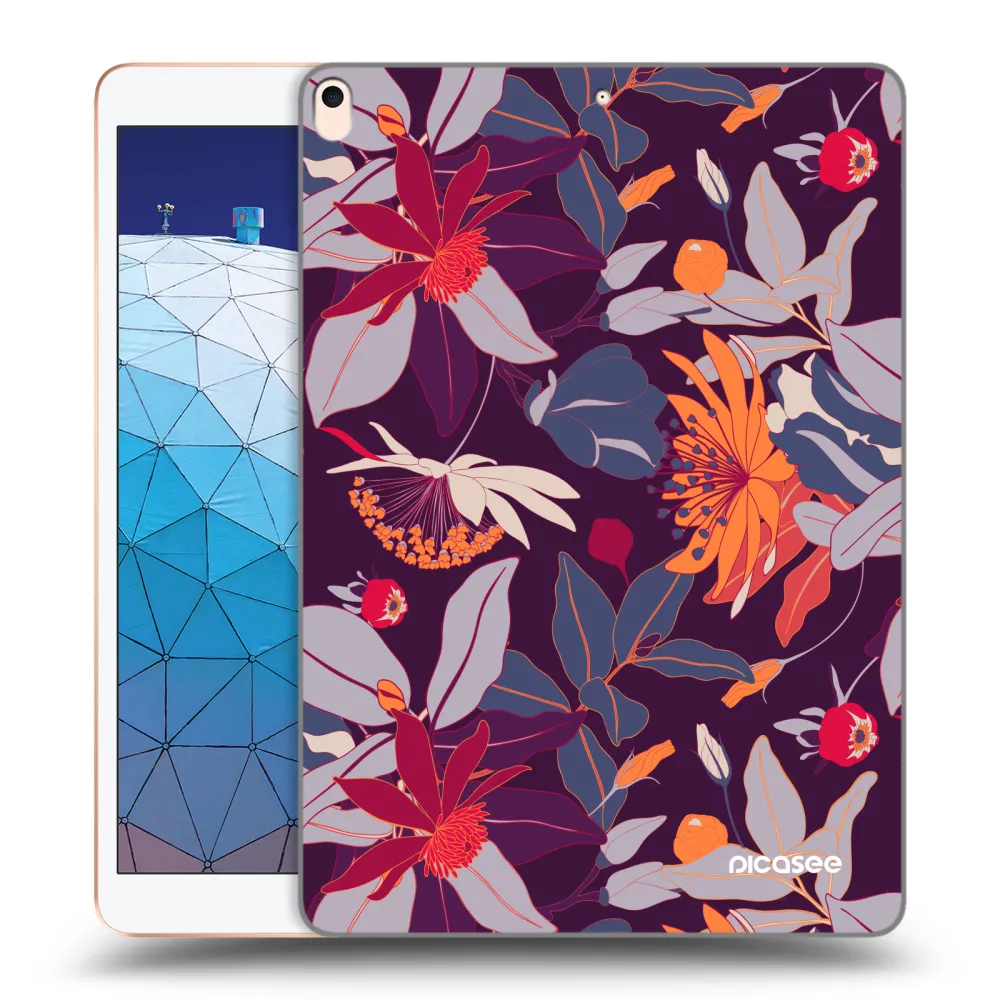 Picasee silikonový průhledný obal pro Apple iPad Air 10.5" 2019 (3.gen) - Purple Leaf