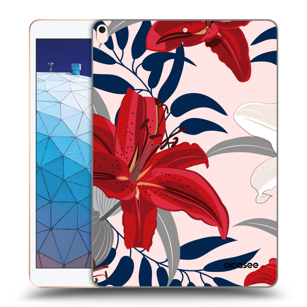 Picasee silikonový průhledný obal pro Apple iPad Air 10.5" 2019 (3.gen) - Red Lily