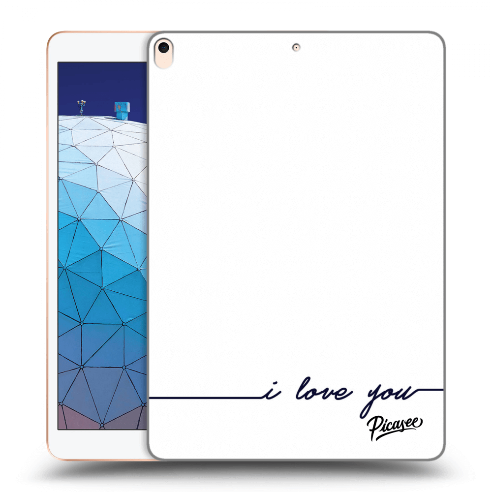 Picasee silikonový černý obal pro Apple iPad Air 10.5" 2019 (3.gen) - I love you