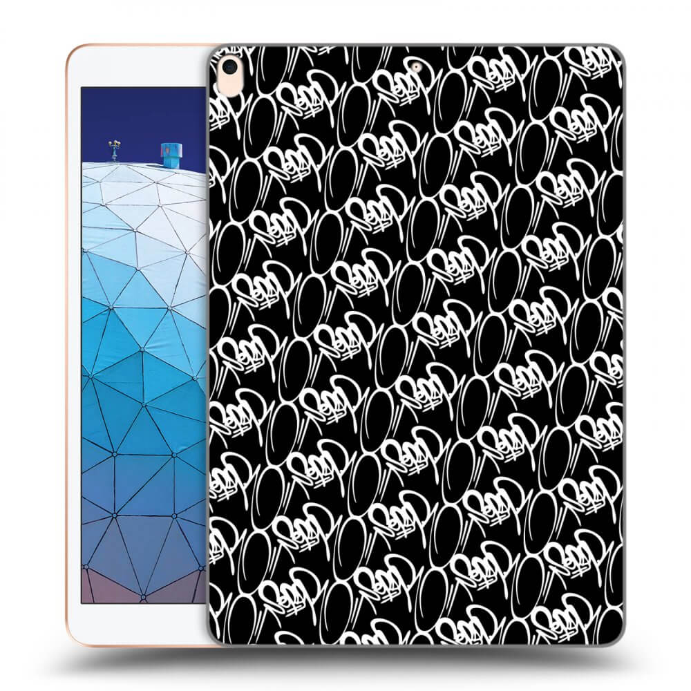 Picasee silikonový černý obal pro Apple iPad Air 10.5" 2019 (3.gen) - Separ - White On Black 2
