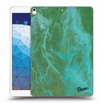 Picasee silikonový černý obal pro Apple iPad Air 10.5" 2019 (3.gen) - Green marble