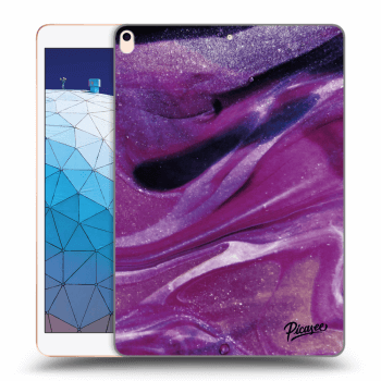 Picasee silikonový průhledný obal pro Apple iPad Air 10.5" 2019 (3.gen) - Purple glitter