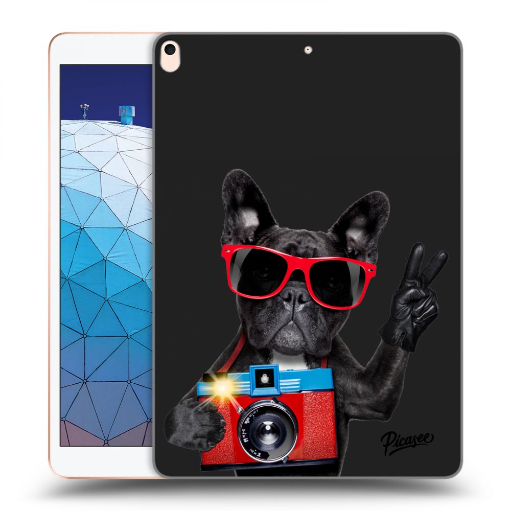 Picasee silikonový černý obal pro Apple iPad Air 10.5" 2019 (3.gen) - French Bulldog