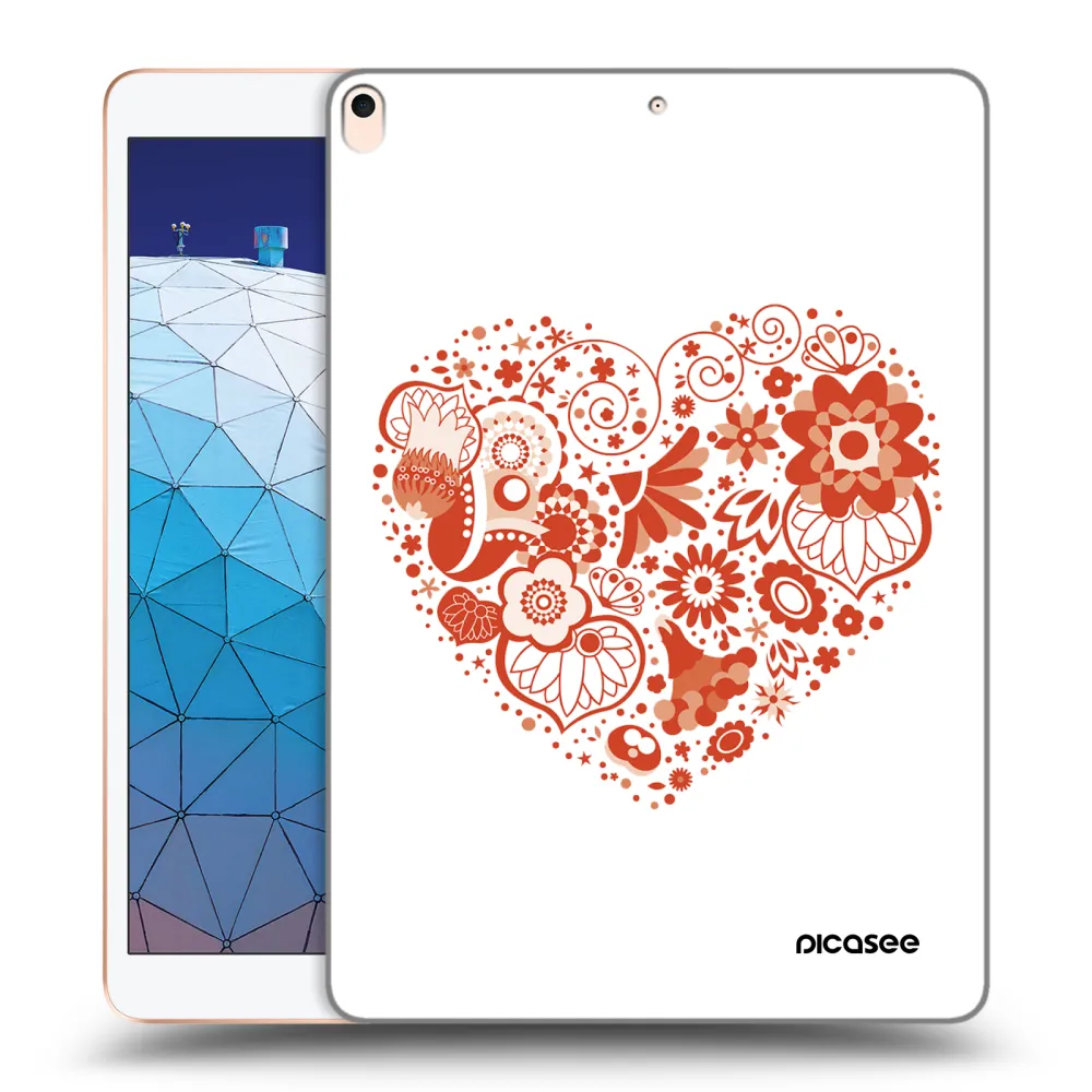 Picasee silikonový průhledný obal pro Apple iPad Air 10.5" 2019 (3.gen) - Velké srdce