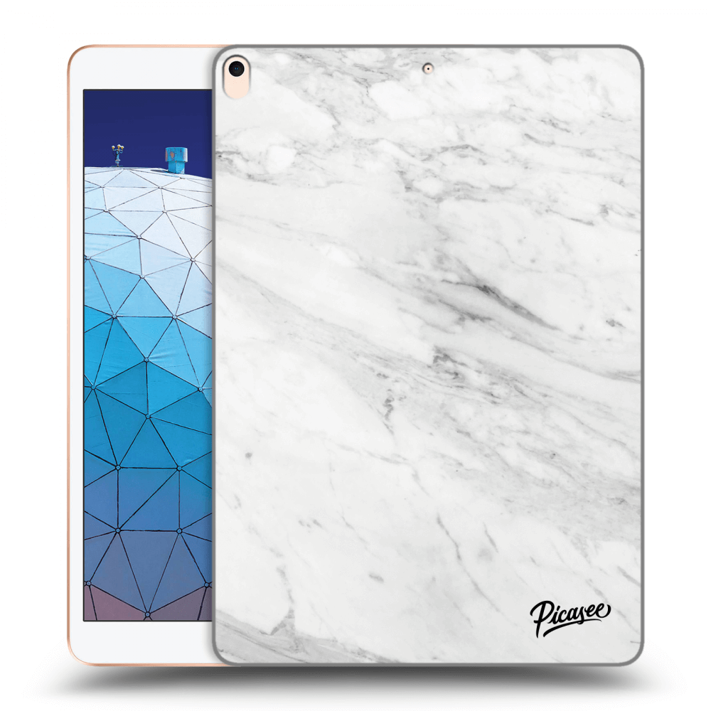 Picasee silikonový průhledný obal pro Apple iPad Air 10.5" 2019 (3.gen) - White marble