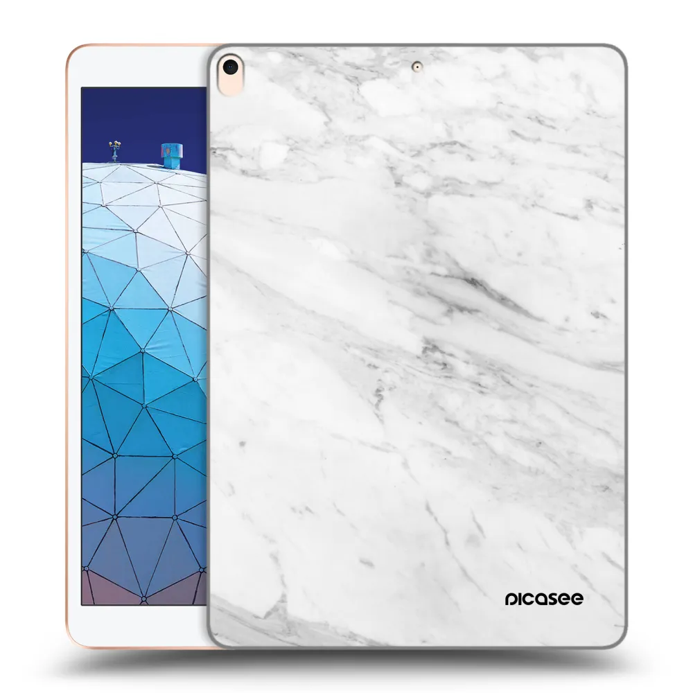 Picasee silikonový průhledný obal pro Apple iPad Air 10.5" 2019 (3.gen) - White marble
