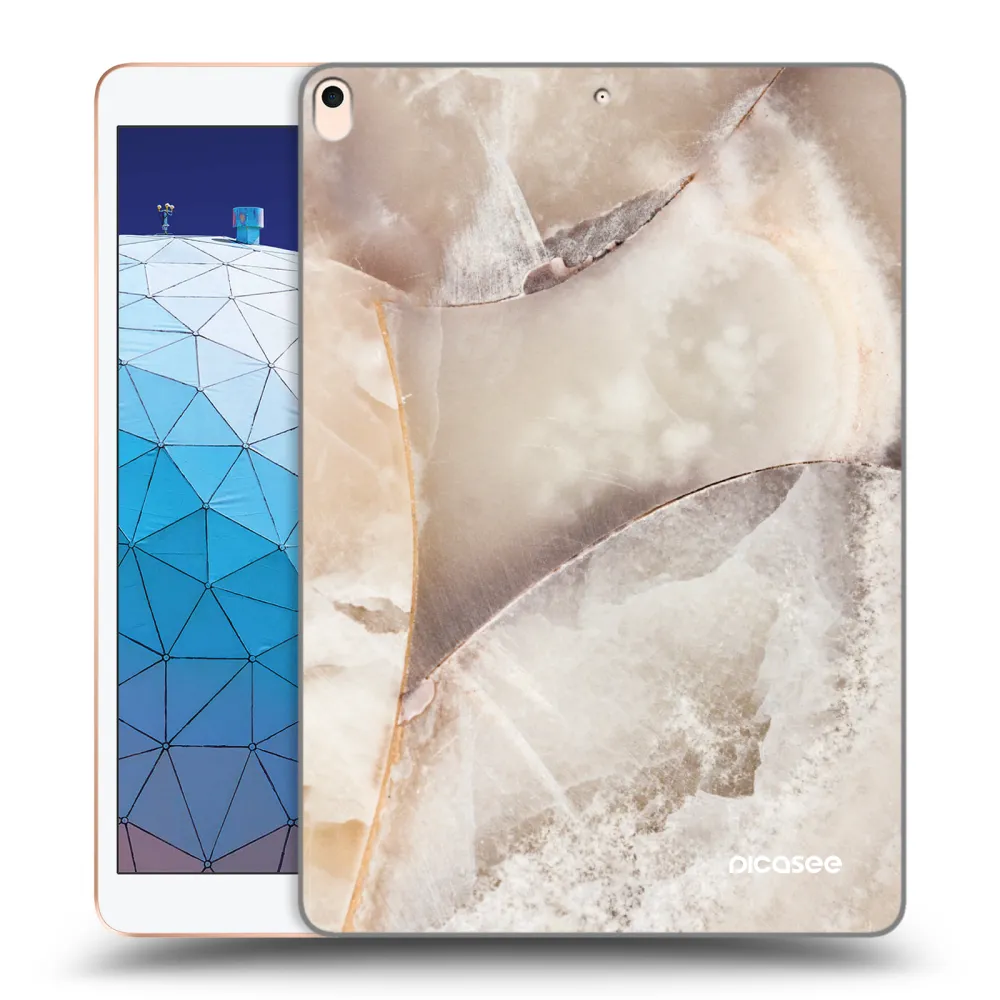 Picasee silikonový průhledný obal pro Apple iPad Air 10.5" 2019 (3.gen) - Cream marble