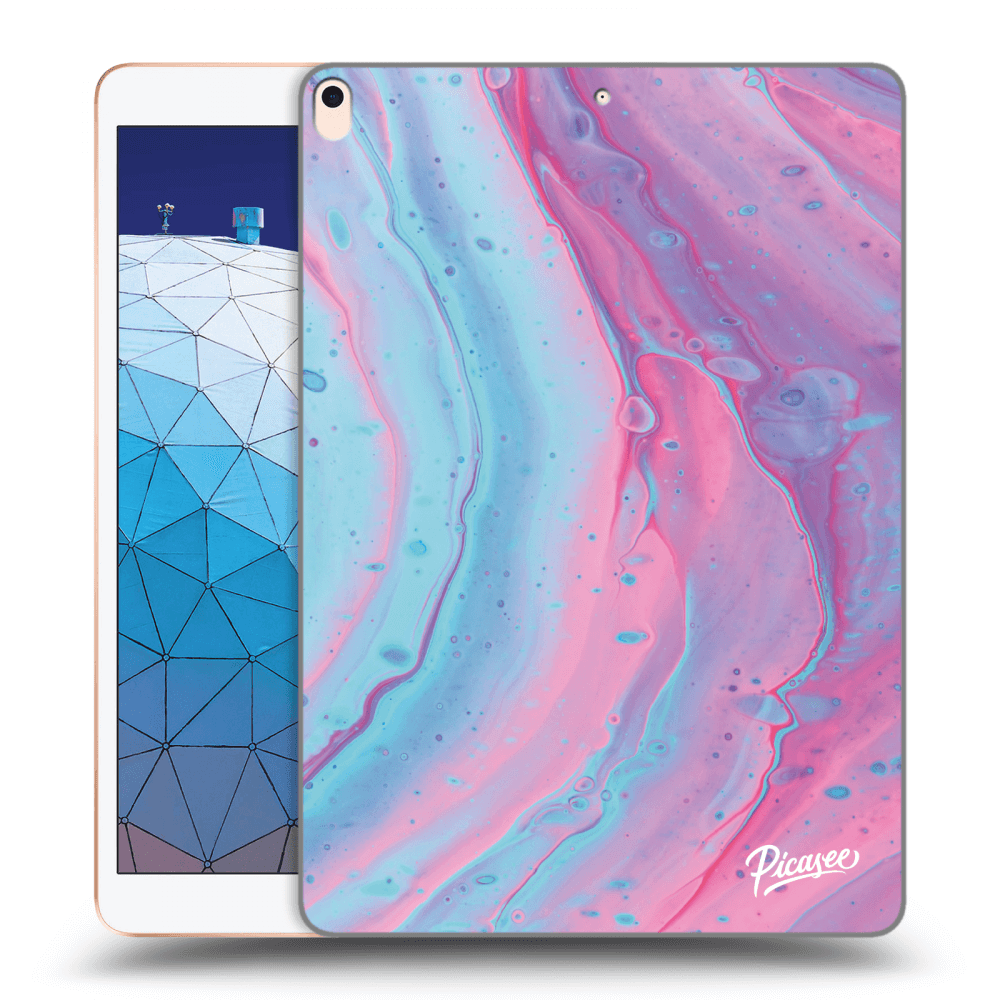 Picasee silikonový průhledný obal pro Apple iPad Air 10.5" 2019 (3.gen) - Pink liquid