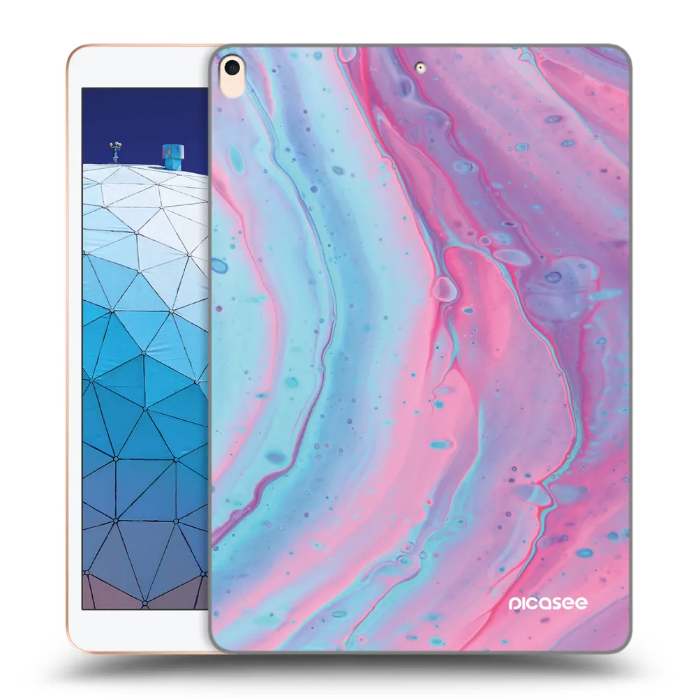 Picasee silikonový průhledný obal pro Apple iPad Air 10.5" 2019 (3.gen) - Pink liquid